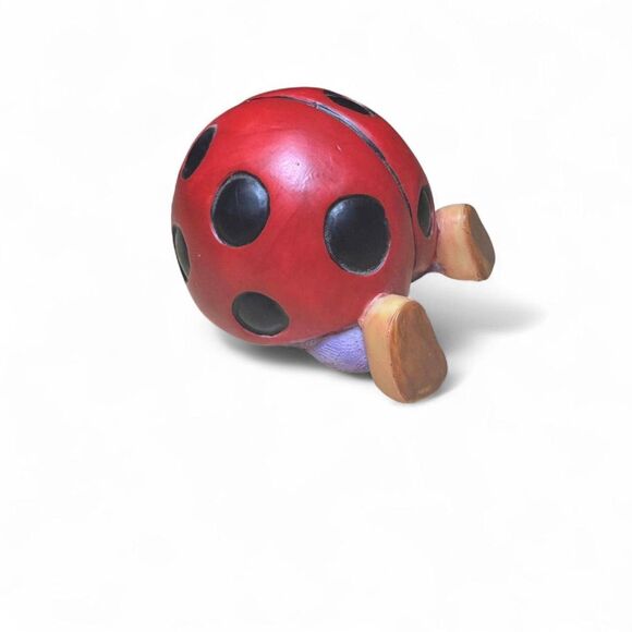 VTG Collectible Ladybug Figure Plaid Bow Tie Whimsical - Picture 6 of 8